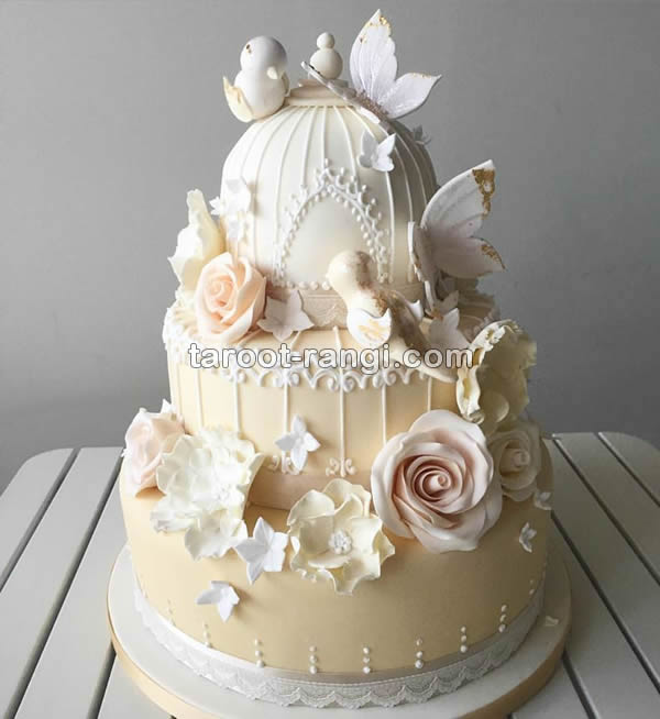 کیک عروسی یک طبقه جدید ۲۰۲۰ با طراحی خاص