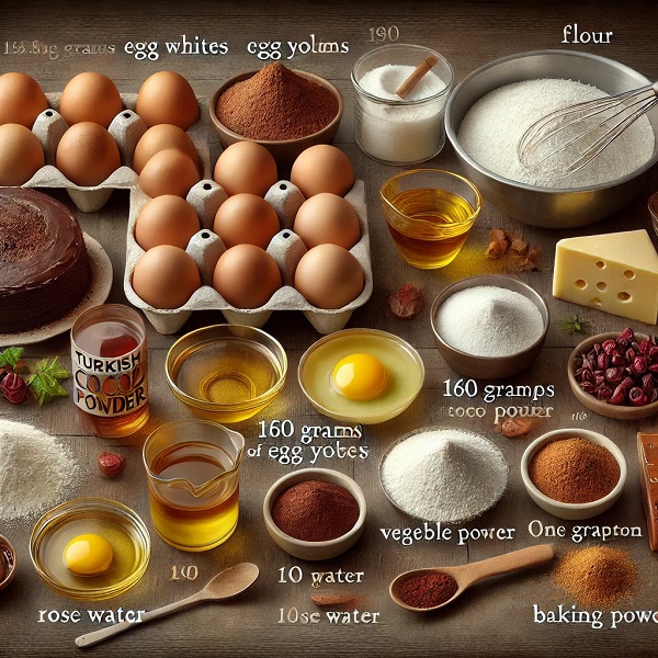مواد لازم کیک شکلاتی ساده