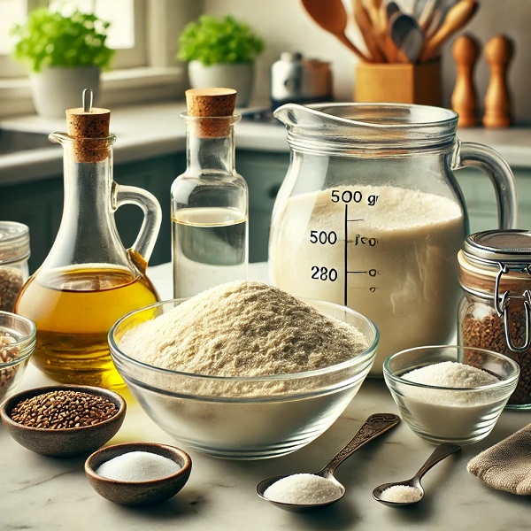 مواد لازم خمیر پیتزا