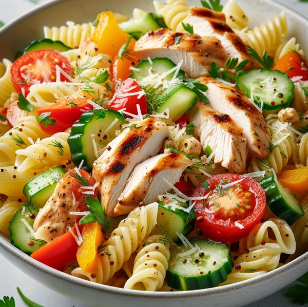 مواد لازم و طرز تهیه سالاد ماکارونی با مرغ مواد لازم و طرز تهیه سالاد ماکارونی با مرغ