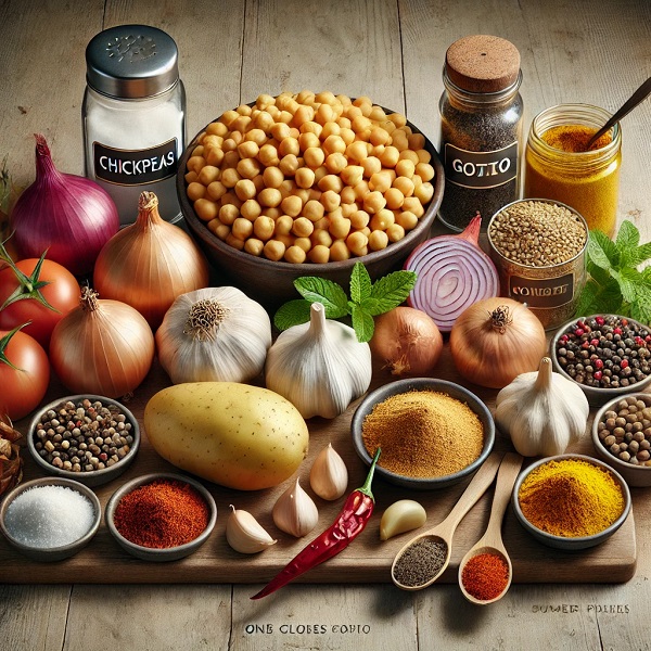 مواد لازم فلافل جنوبی روش اول