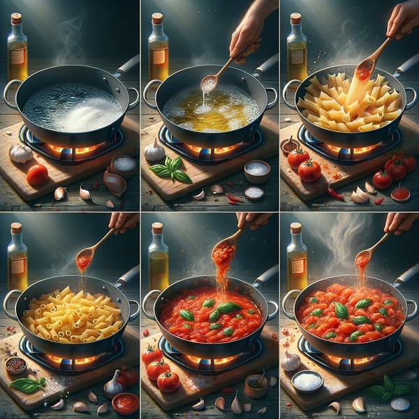 طرز تهیه پاستا آرابیتا با سس گوجه فرنگی