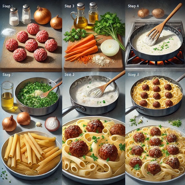 طرز تهیه پاستا با گوشت قلقلی