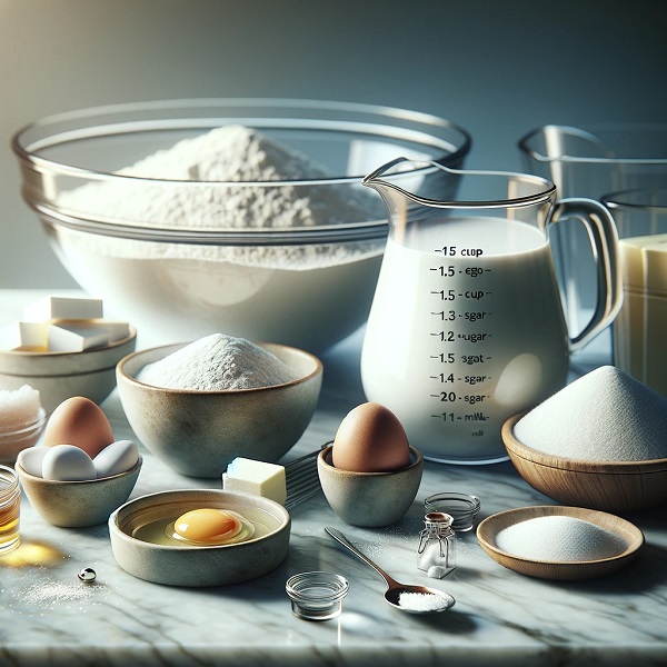 مواد لازم پنکیک رنگین کمانی