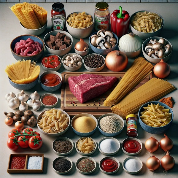 مواد لازم گراتن پاستا