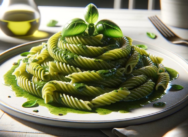 مواد لازم و طرز تهیه پاستا با سس سبز