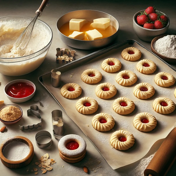 طرز تهیه شیرینی رینگ خلال بادام با طعم فروتفیل توت فرنگی