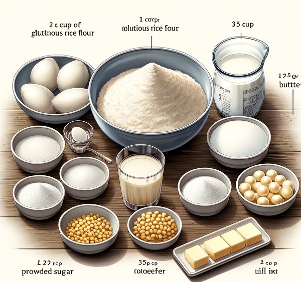 مواد لازم موچی ژاپنی