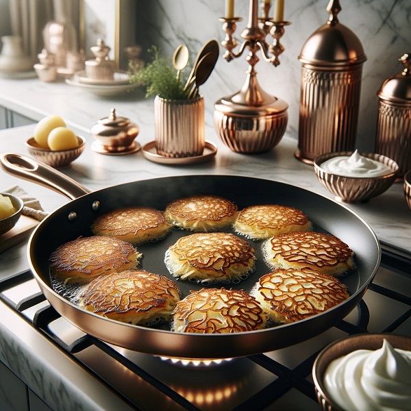 پنکیک سیب زمینی خانگی