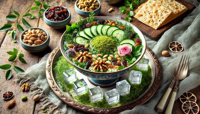 مواد لازم و طرز تهیه آبدوغ خیار مجلسی