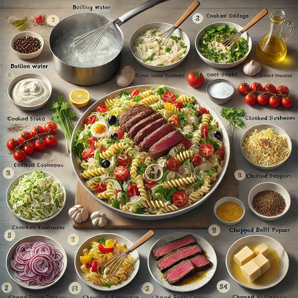 طرز تهیه سالاد ماکارونی مجلسی