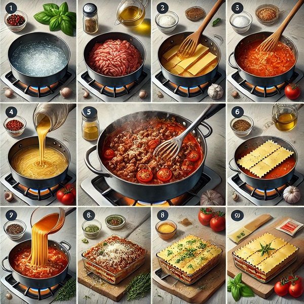 طرز تهیه لازانیای کته ای