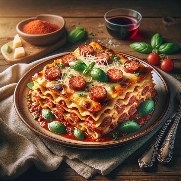 مواد لازم و طرز تهیه لازانیا با سوسیس مواد لازم و طرز تهیه لازانیا با سوسیس