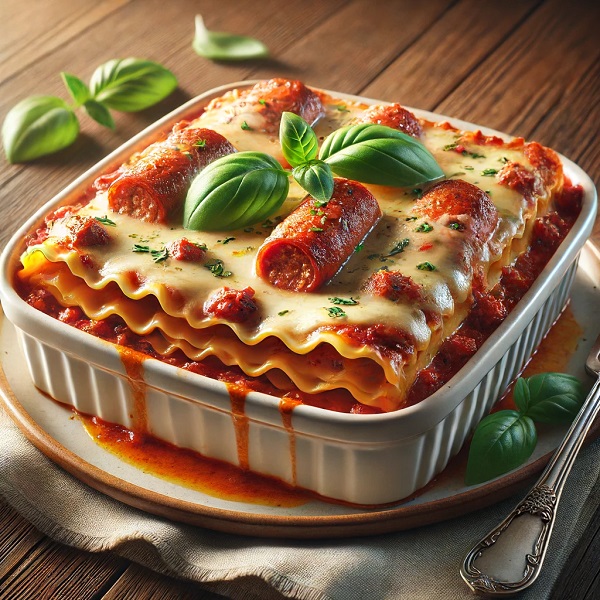 مواد لازم و طرز تهیه لازانیا با کالباس مواد لازم و طرز تهیه لازانیا با کالباس