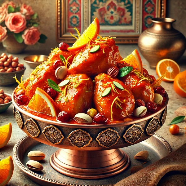 مواد لازم و طرز تهیه مرغ پرتقالی مواد لازم و طرز تهیه مرغ پرتقالی