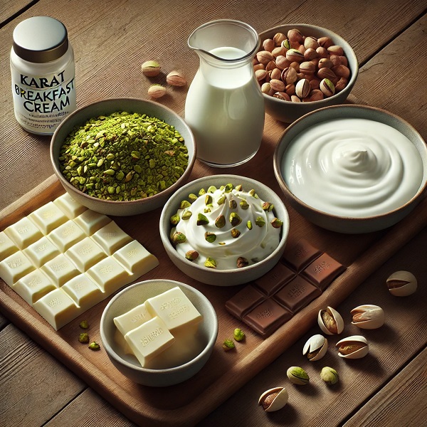 مواد لازم داخل شیرینی کاپ پسته
