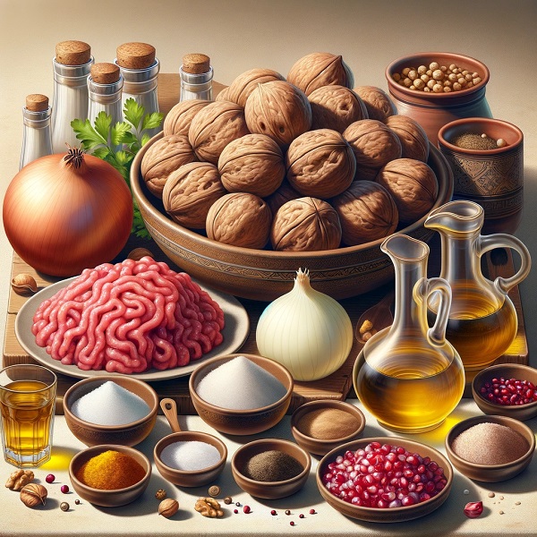 مواد لازم فسنجون با گوشت قلقلی