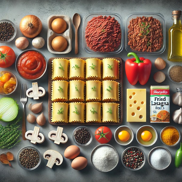 مواد لازم لازانیا سوخاری لقمه ای
