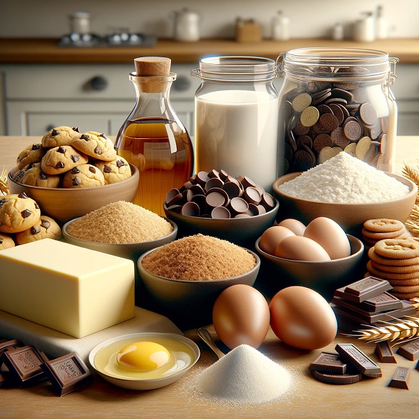 مواد لازم کوکی چاکلت چیپس