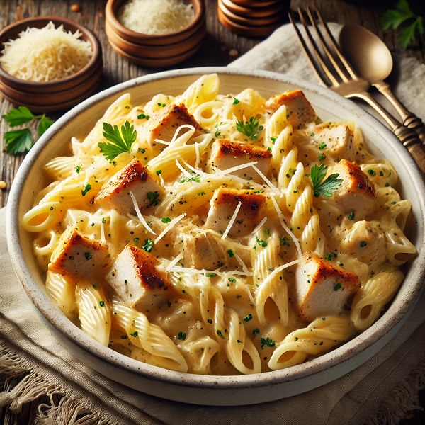 مواد لازم و طرز تهیه پاستا با مرغ مواد لازم و طرز تهیه پاستا با مرغ