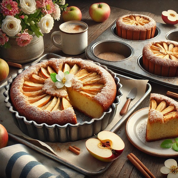 مواد لازم و طرز تهیه کیک پای سیب اسلایسی مواد لازم و طرز تهیه کیک پای سیب اسلایسی