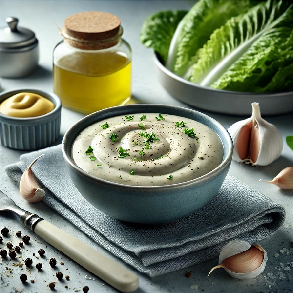 سس سالاد سزار با آنچوی و پارمزان