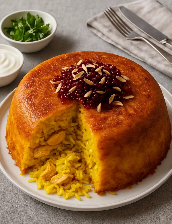 مواد لازم و طرز تهیه ته چین مرغ مجلسی