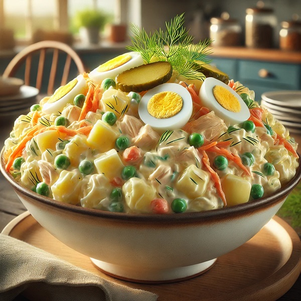 مواد لازم و طرز تهیه سالاد الویه