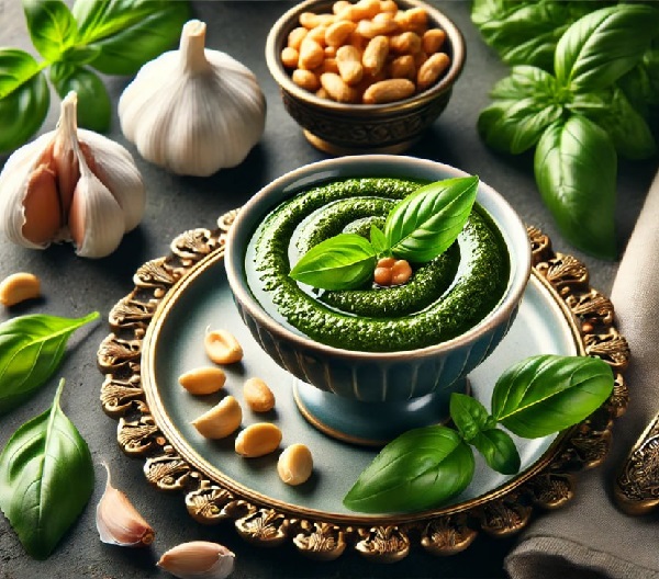 مواد لازم و طرز تهیه سس پستو ایتالیایی مواد لازم و طرز تهیه سس پستو ایتالیایی