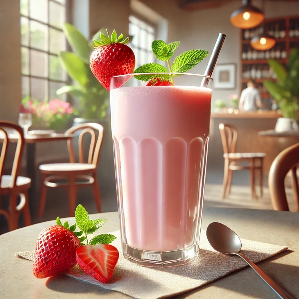 مواد لام و طرز تهیه شیر توت فرنگی