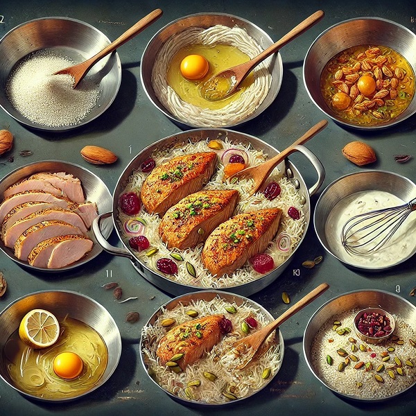 طرز تهیه ته چین مرغ مجلسی