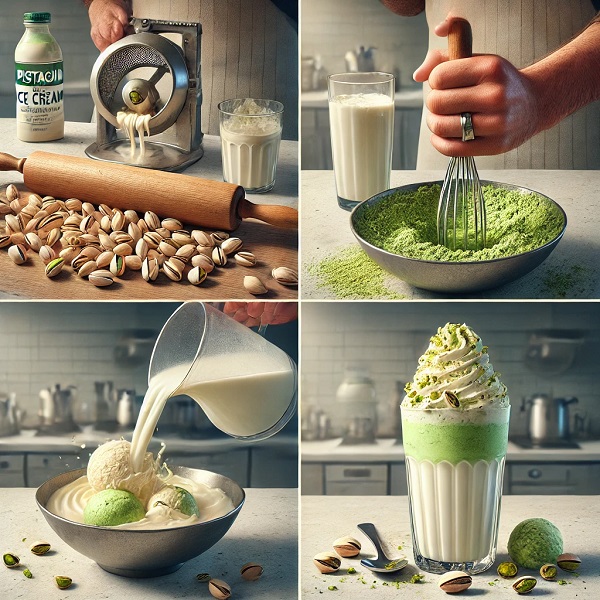 طرز تهیه شیر پسته