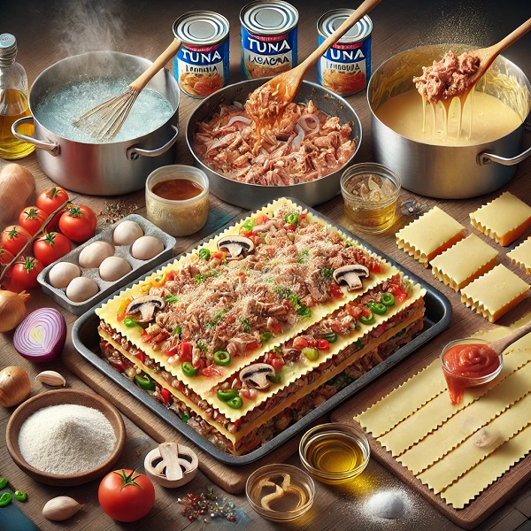 طرز تهیه لازانیا با تن ماهی