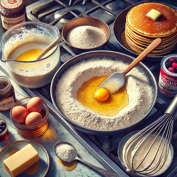 طرز تهیه پنکیک با ماست و شربت افرا