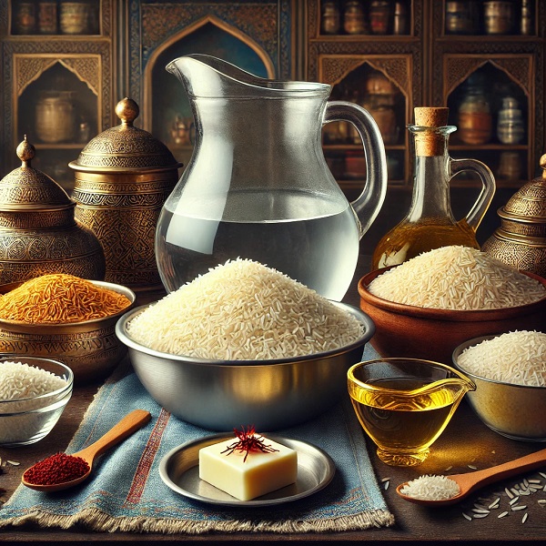 مواد لازم برنج آبکش