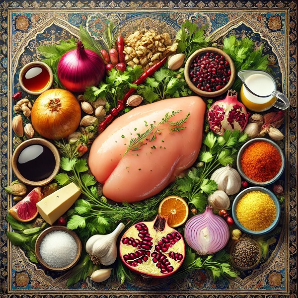 مواد لازم جوجه کباب ترش