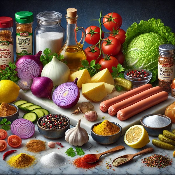 مواد لازم سوسیس بندری