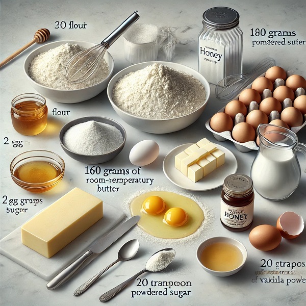 مواد لازم شیرینی کاپ کارامل
