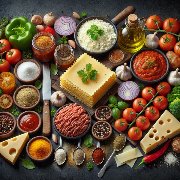 مواد لازم برای پخت لازانیا خانگی