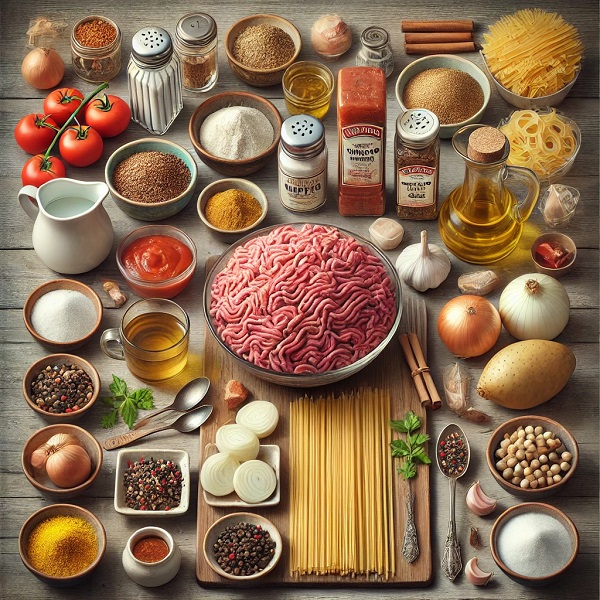 مواد لازم ماکارونی