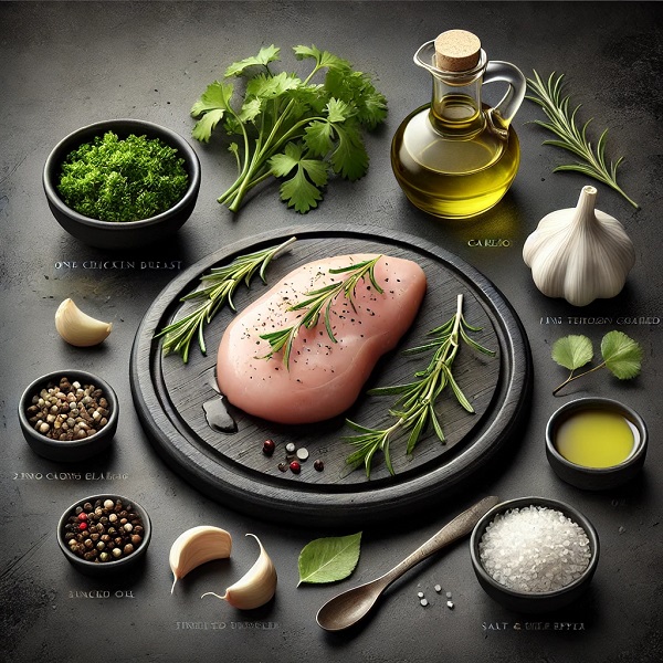 مواد لازم مرینیت سیر و سبزیجات برای استیک مرغ رژیمی