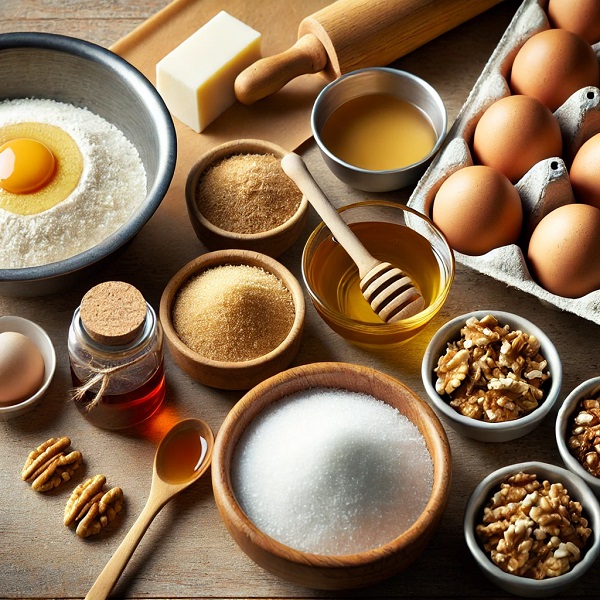 مواد لازم مواد میانی اسلایس گردویی