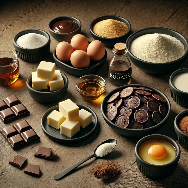 مواد لازم وافل شکلاتی