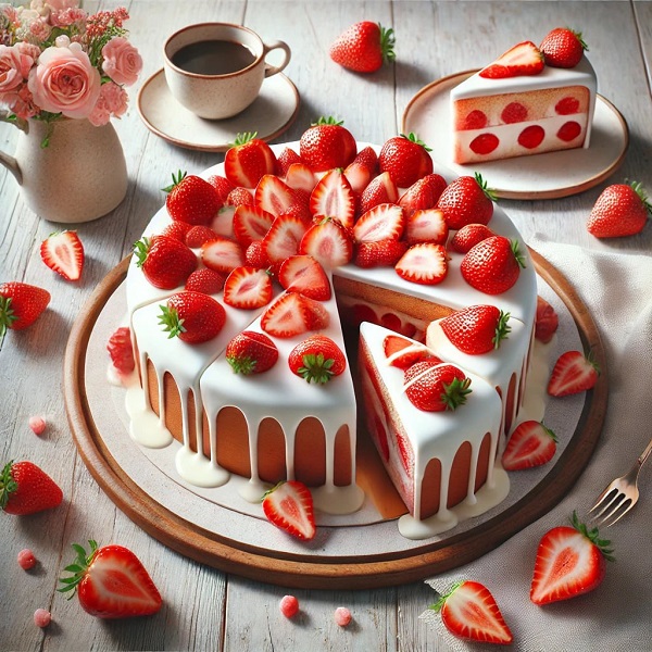 مواد لازم و طرز تهیه کیک توت فرنگی مواد لازم و طرز تهیه کیک توت فرنگی