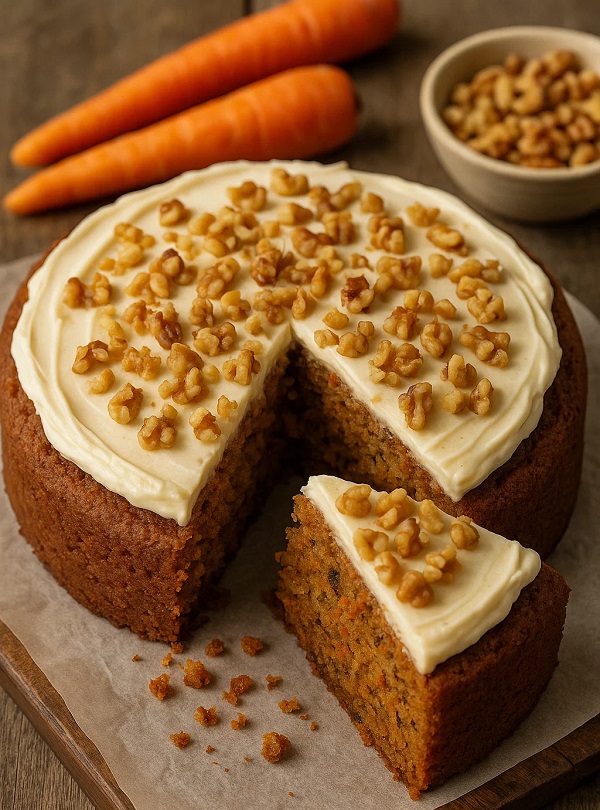 مواد لازم و طرز تهیه کیک هویج و گردو خانگی