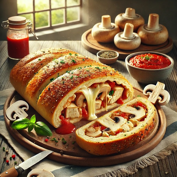 مواد لازم و طرز تهیه استرامبولی مرغ و قارچ مواد لازم و طرز تهیه استرامبولی مرغ و قارچ