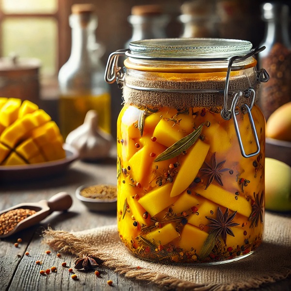 مواد لازم و طرز تهیه ترشی انبه با روغن زیتون