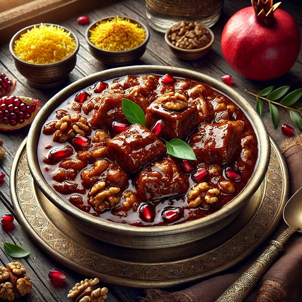 مواد لازم و طرز تهیه خورشت فسنجان با گوشت تکه ای مواد لازم و طرز تهیه خورشت فسنجان با گوشت تکه ای