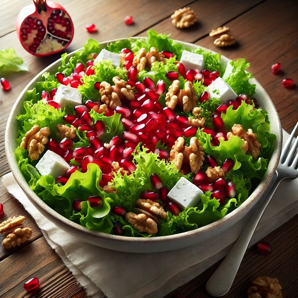 مواد لازم و طرز تهیه سالاد انار