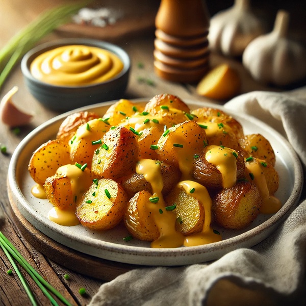 مواد لازم و طرز تهیه سیب زمینی تنوری با سس پنیری مواد لازم و طرز تهیه سیب زمینی تنوری با سس پنیری